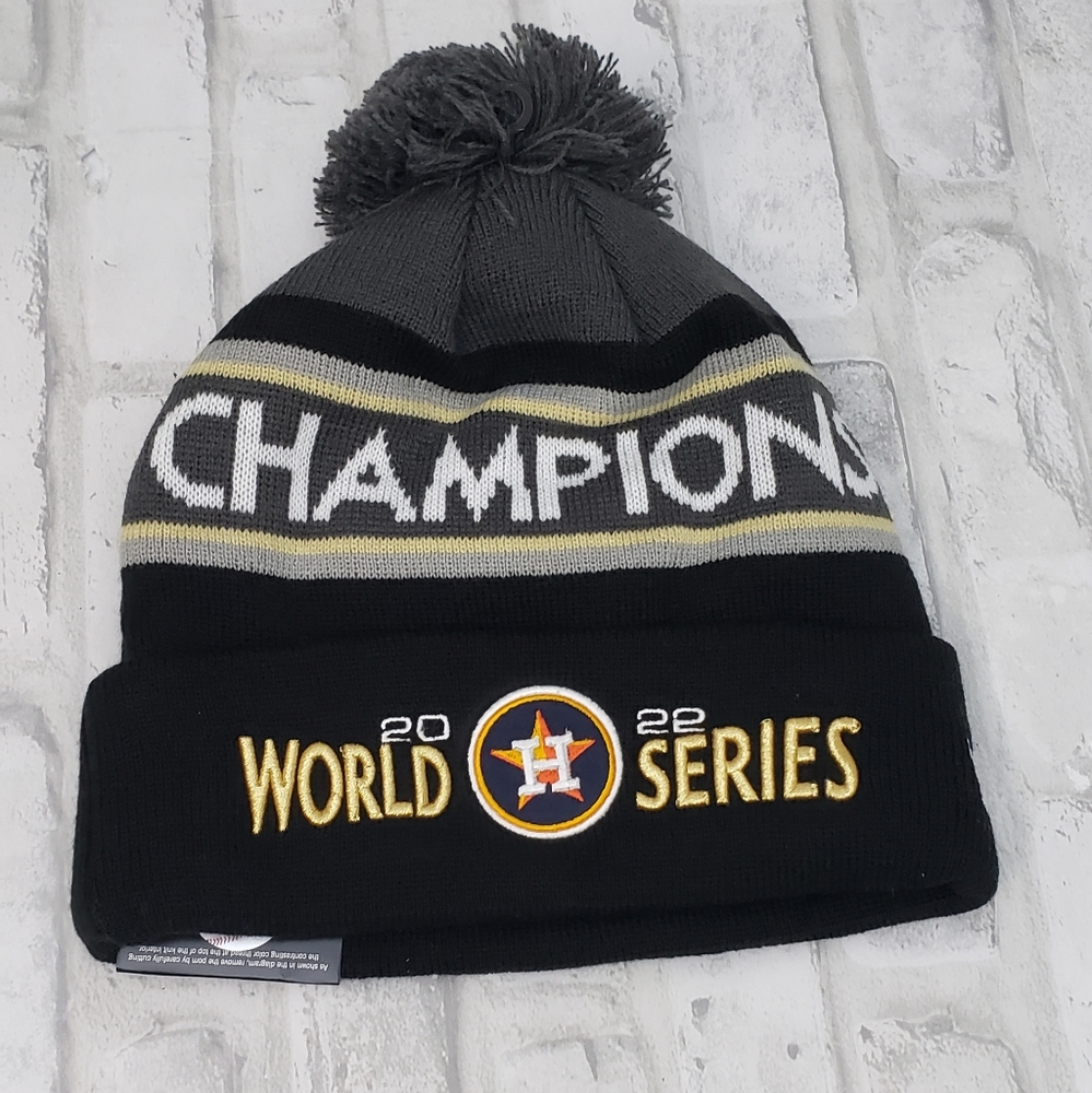 New Houston Astros New Era 2022 World Series Champions Locker Room Knit Hat